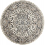 Nourison Quarry QUA05 Area Rug, Ivory/Grey, 7'10" x Round