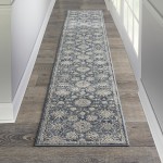 Nourison Quarry QUA06 Runner Rug, Blue/Beige, 2'2" x 10'
