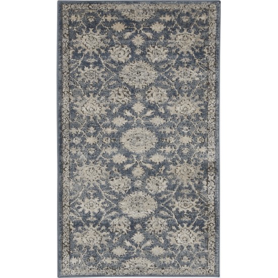 Nourison Quarry QUA06 Area Rug, Blue/Beige, 2'2" x 3'9"