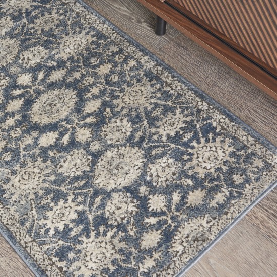 Nourison Quarry QUA06 Area Rug, Blue/Beige, 2'2" x 3'9"