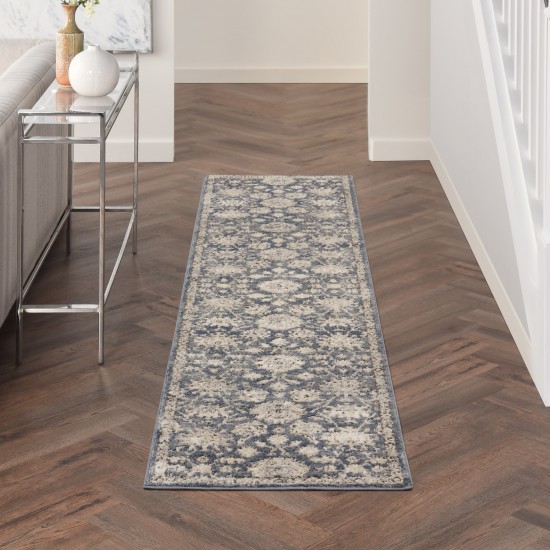 Nourison Quarry QUA06 Runner Rug, Blue/Beige, 2'2" x 7'6"