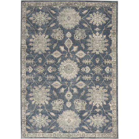 Nourison Quarry QUA06 Area Rug, Blue/Beige, 3'9" x 5'9"