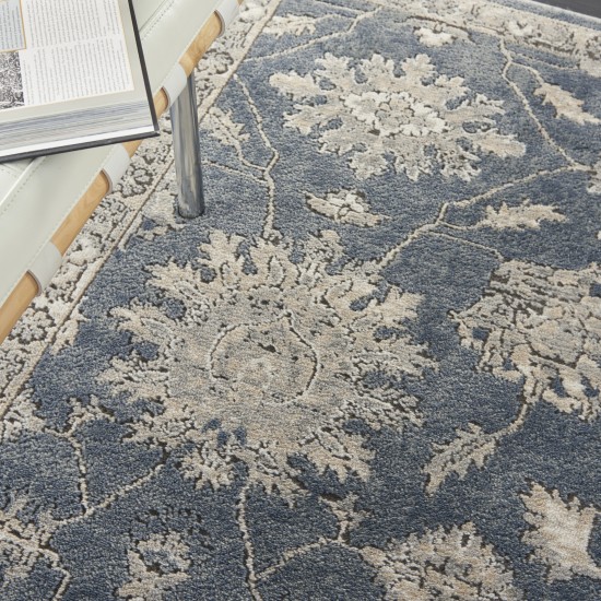 Nourison Quarry QUA06 Area Rug, Blue/Beige, 5'3" x 7'3"