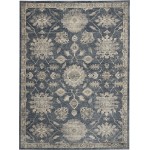 Nourison Quarry QUA06 Area Rug, Blue/Beige, 6'7" x 9'6"