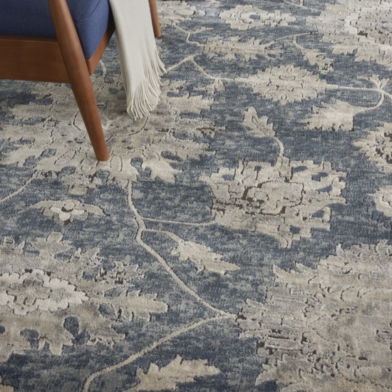 Nourison Quarry QUA06 Area Rug, Blue/Beige, 8'10" x 11'10"