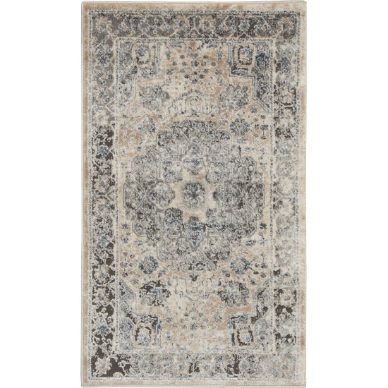 Nourison Quarry QUA07 Area Rug, Beige/Grey, 2'2" x 3'9"