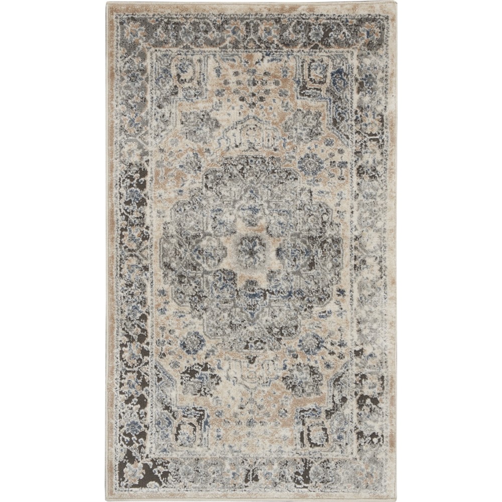 Nourison Quarry QUA07 Area Rug, Beige/Grey, 2'2" x 3'9" Nourison Quarry QUA07 Area Rug, Beige/Grey, 2'2" x 3'9"