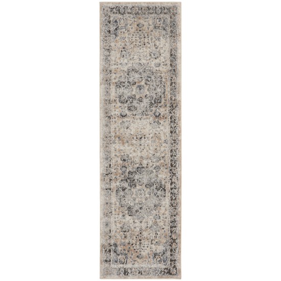 Nourison Quarry QUA07 Runner Rug, Beige/Grey, 2'2" x 7'6"