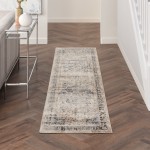 Nourison Quarry QUA07 Runner Rug, Beige/Grey, 2'2" x 7'6"