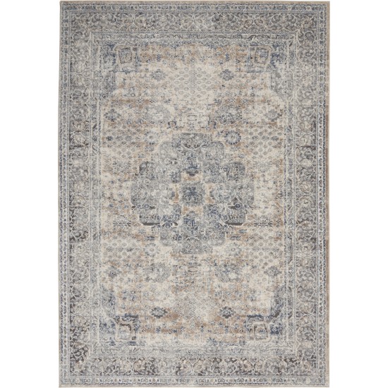 Nourison Quarry QUA07 Area Rug, Beige/Grey, 3'9" x 5'9"