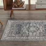 Nourison Quarry QUA07 Area Rug, Grey/Ivory, 2'2" x 3'9"