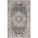 Nourison Quarry QUA07 Area Rug, Grey/Ivory, 3' x 5'