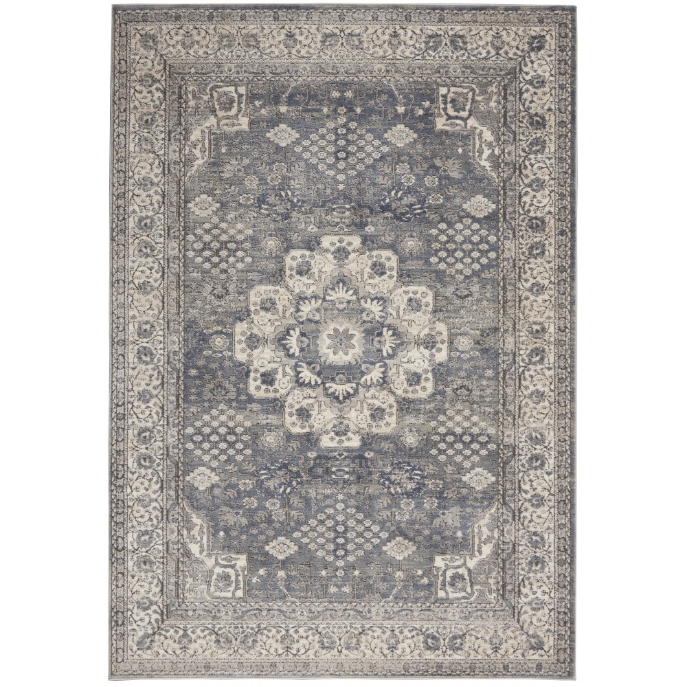 Nourison Quarry QUA07 Area Rug, Grey/Ivory, 5'3" x 7'3" Nourison Quarry QUA07 Area Rug, Grey/Ivory, 5'3" x 7'3"