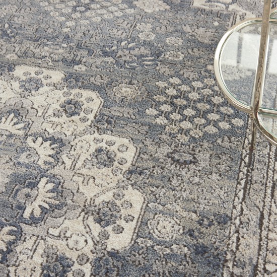 Nourison Quarry QUA07 Area Rug, Grey/Ivory, 5'3" x 7'3"