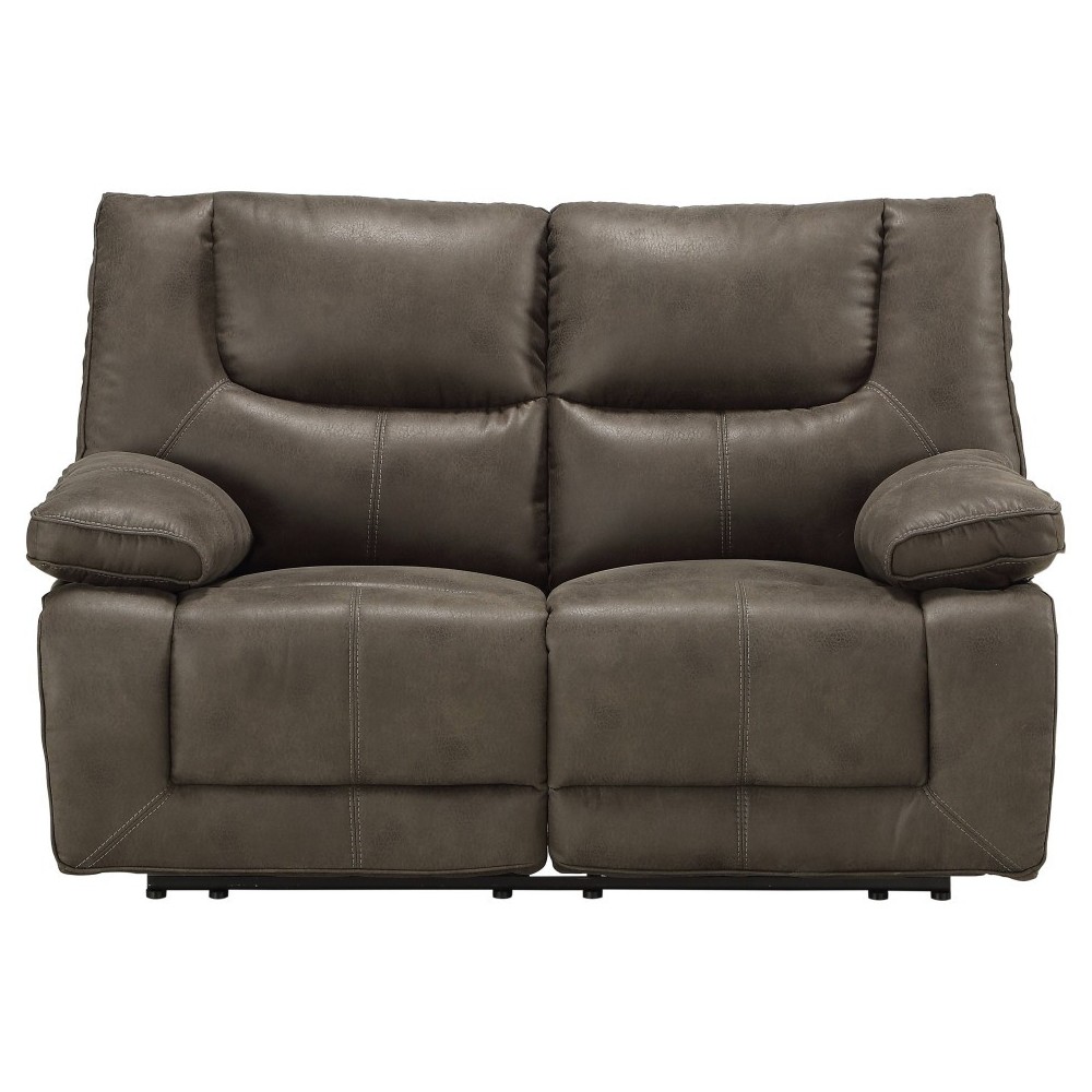 ACME Harumi Loveseat (Power Motion), Gray Leather-Aire ACME Harumi Loveseat (Power Motion), Gray Leather-Aire