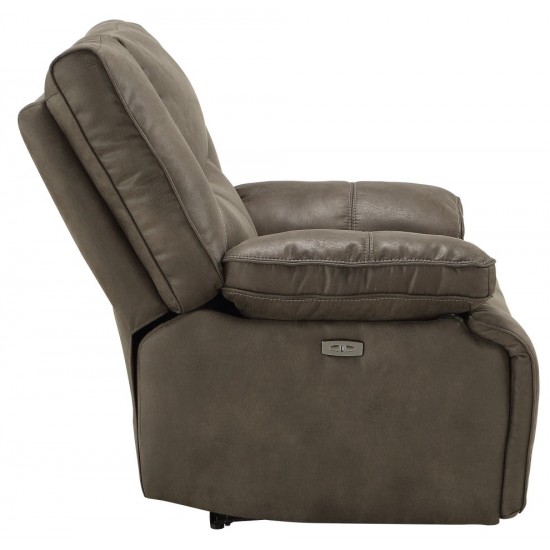 ACME Harumi Loveseat (Power Motion), Gray Leather-Aire