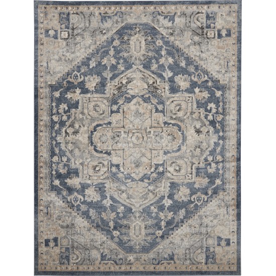 Nourison Quarry QUA08 Area Rug, Ivory/Blue, 8'10" x 11'10"