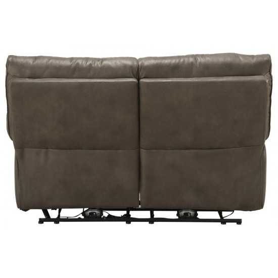 ACME Harumi Loveseat (Power Motion), Gray Leather-Aire