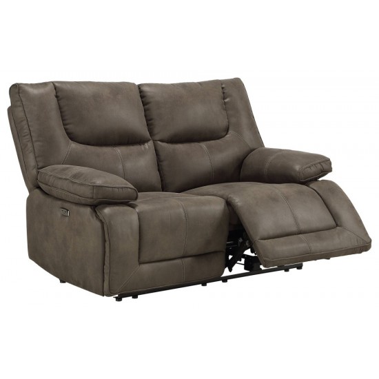 ACME Harumi Loveseat (Power Motion), Gray Leather-Aire