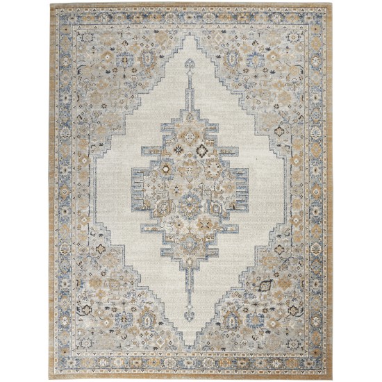 Nourison Quarry QUA09 Area Rug, Grey/Light Blue, 8'10" x 11'10"