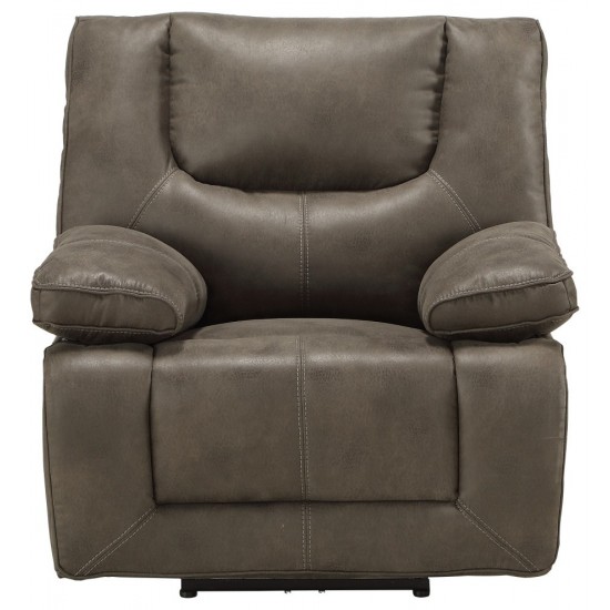 ACME Harumi Recliner (Power Motion), Gray Leather-Aire