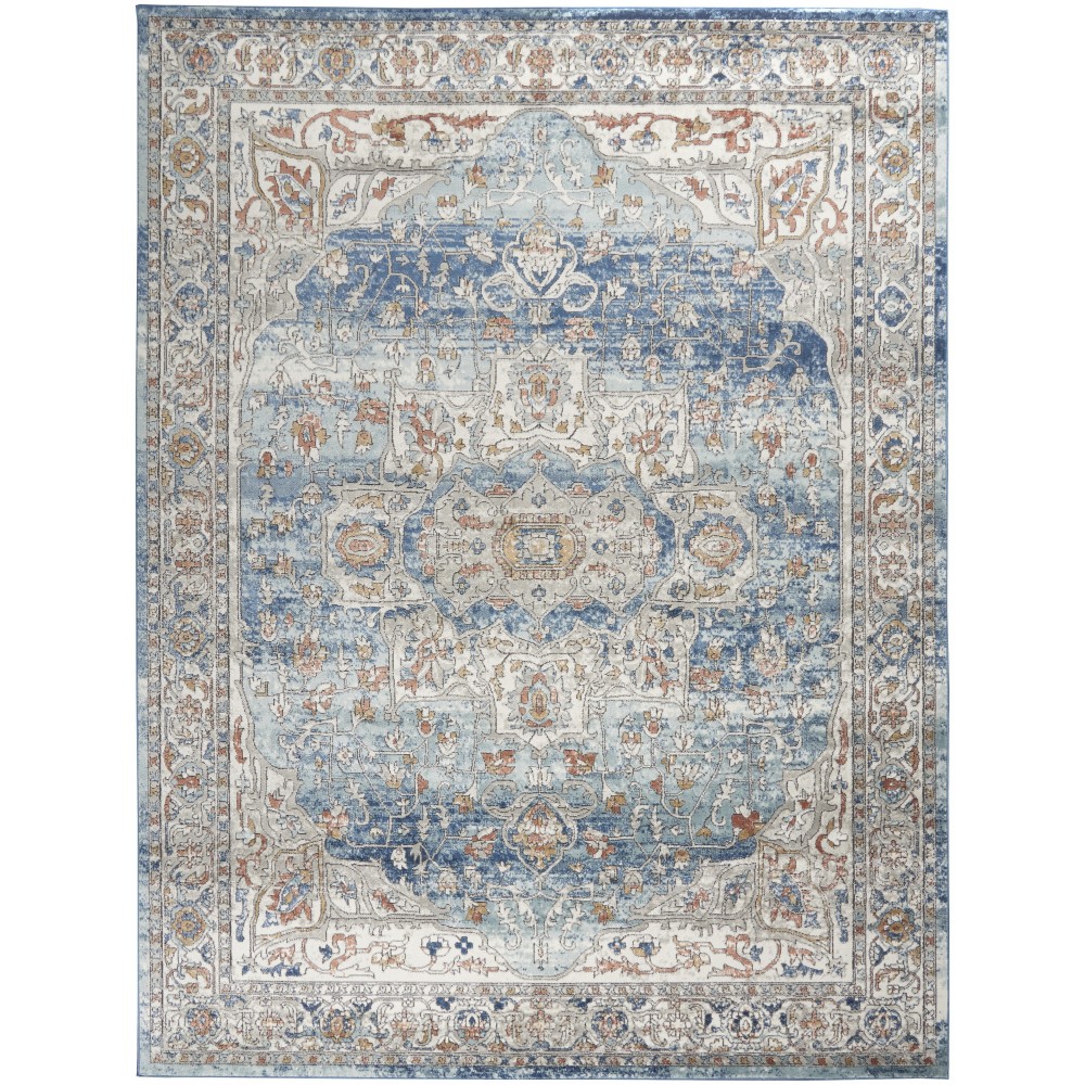 Nourison Quarry QUA11 Area Rug, Ivory/Blue, 10' x 14' Nourison Quarry QUA11 Area Rug, Ivory/Blue, 10' x 14'