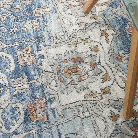 Nourison Quarry QUA11 Area Rug, Ivory/Blue, 10' x 14'