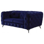 ACME Atronia Loveseat, Blue Fabric