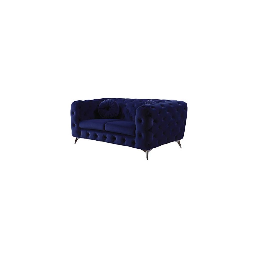 ACME Atronia Loveseat, Blue Fabric