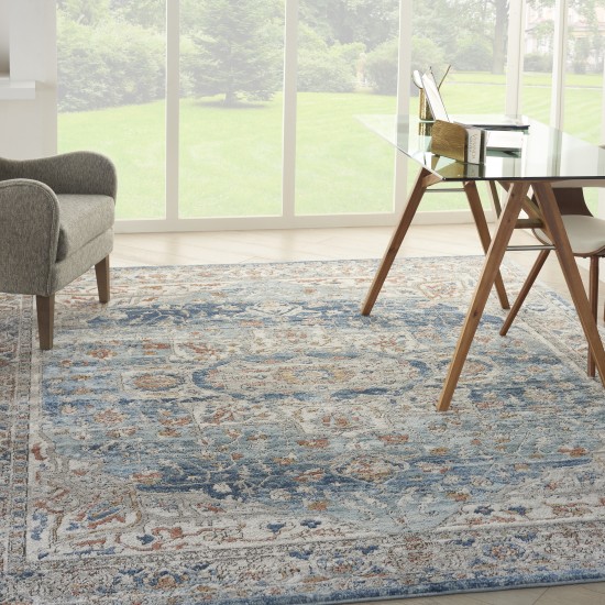 Nourison Quarry QUA11 Area Rug, Ivory/Blue, 7'10" x 9'10"