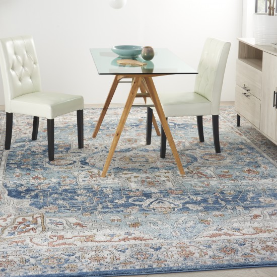 Nourison Quarry QUA11 Area Rug, Ivory/Blue, 8'10" x 11'10"