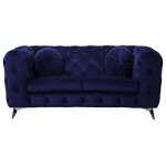 ACME Atronia Loveseat, Blue Fabric