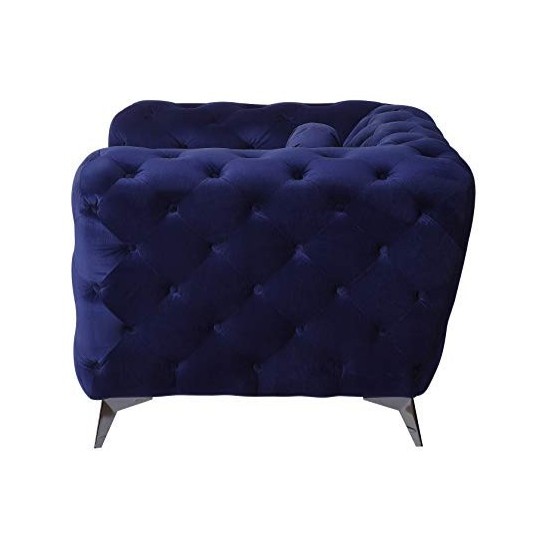 ACME Atronia Loveseat, Blue Fabric