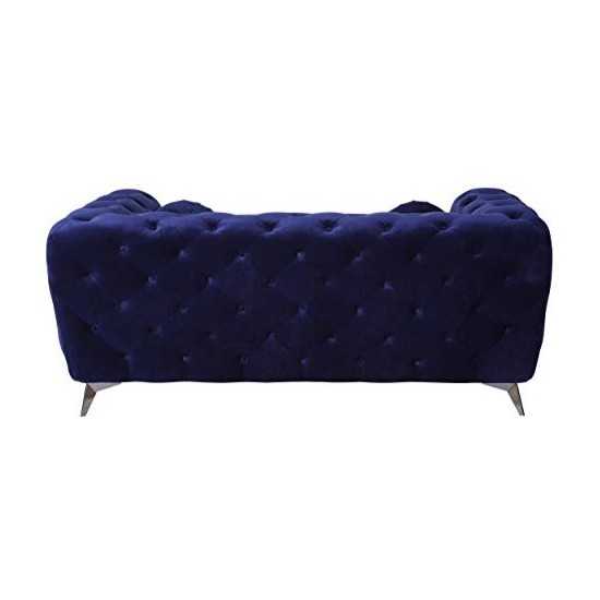 ACME Atronia Loveseat, Blue Fabric