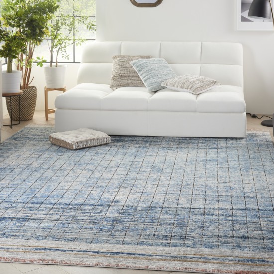 Nourison Quarry QUA13 Area Rug, Blue, 10' x 14'