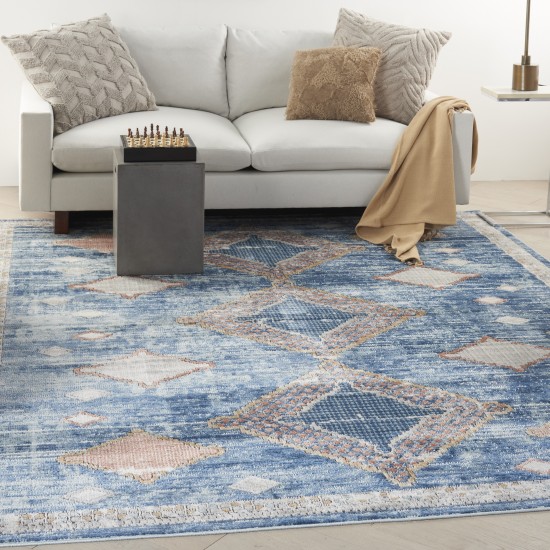 Nourison Quarry QUA14 Area Rug, Blue, 7'10" x 9'10"