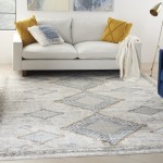 Nourison Quarry QUA14 Area Rug, Ivory/Grey/Blue, 7'10" x 9'10"