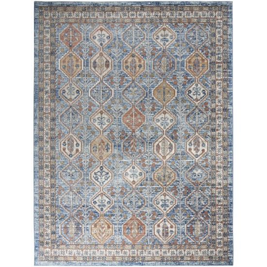 Nourison Quarry QUA15 Area Rug, Blue/Multicolor, 10' x 14'