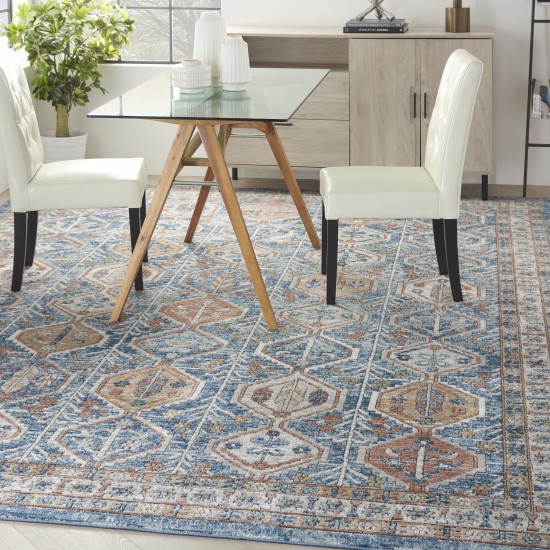 Nourison Quarry QUA15 Area Rug, Blue/Multicolor, 10' x 14'