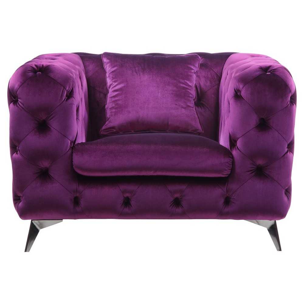 ACME Atronia Chair, Purple Fabric