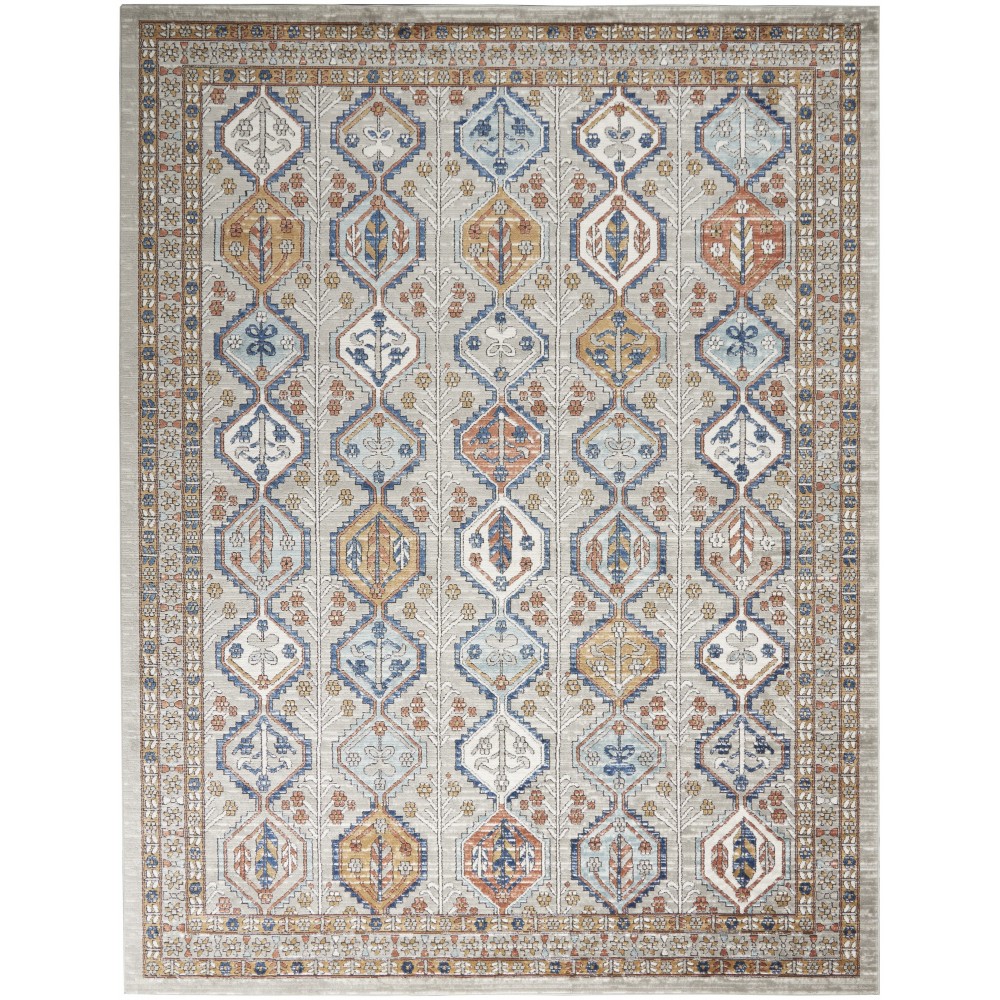 Nourison Quarry QUA15 Area Rug, Grey/Multicolor, 10' x 14'