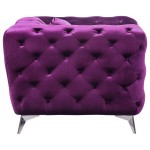 ACME Atronia Chair, Purple Fabric