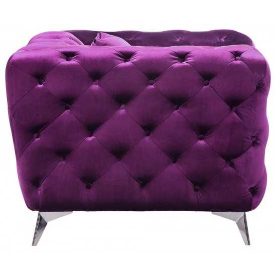 ACME Atronia Chair, Purple Fabric