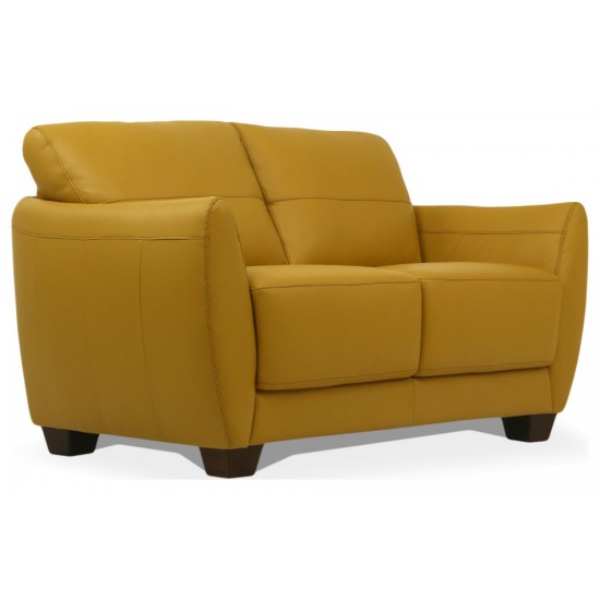 ACME Valeria Loveseat, Mustard Leather