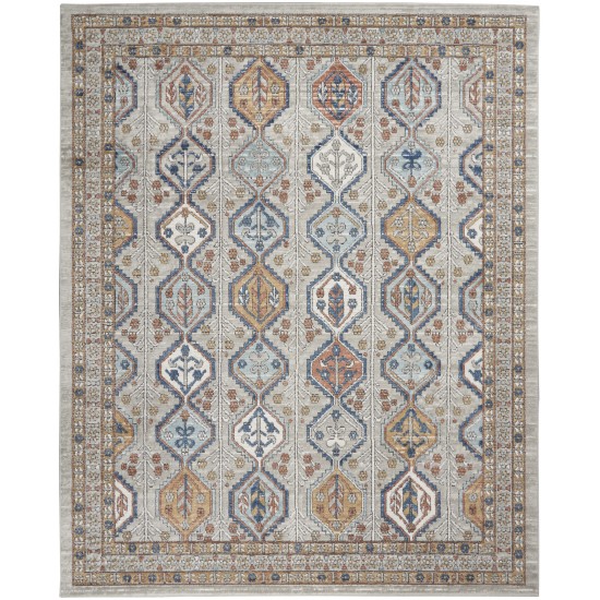 Nourison Quarry QUA15 Area Rug, Grey/Multicolor, 7'10" x 9'10"