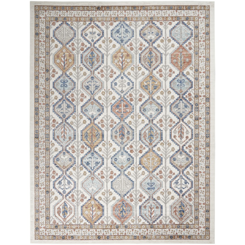 Nourison Quarry QUA15 Area Rug, Ivory/Multicolor, 10' x 14'