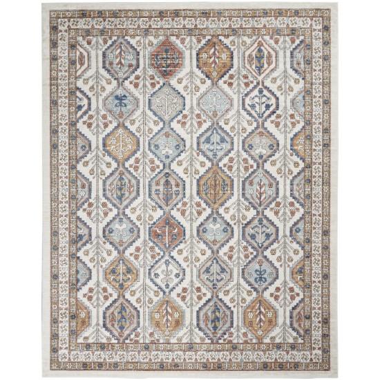 Nourison Quarry QUA15 Area Rug, Ivory/Multicolor, 7'10" x 9'10"