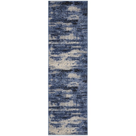 Calvin Klein River Flow RFV01 Runner Rug, Blue/Grey, 2'3" x 7'3"