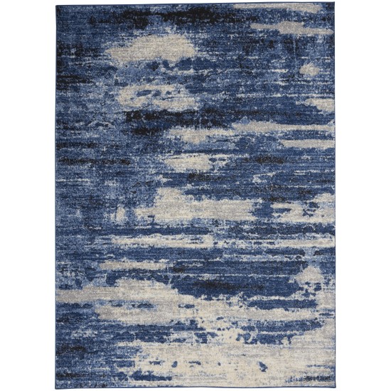 Calvin Klein River Flow RFV01 Area Rug, Blue/Grey, 5'3" x 7'3"