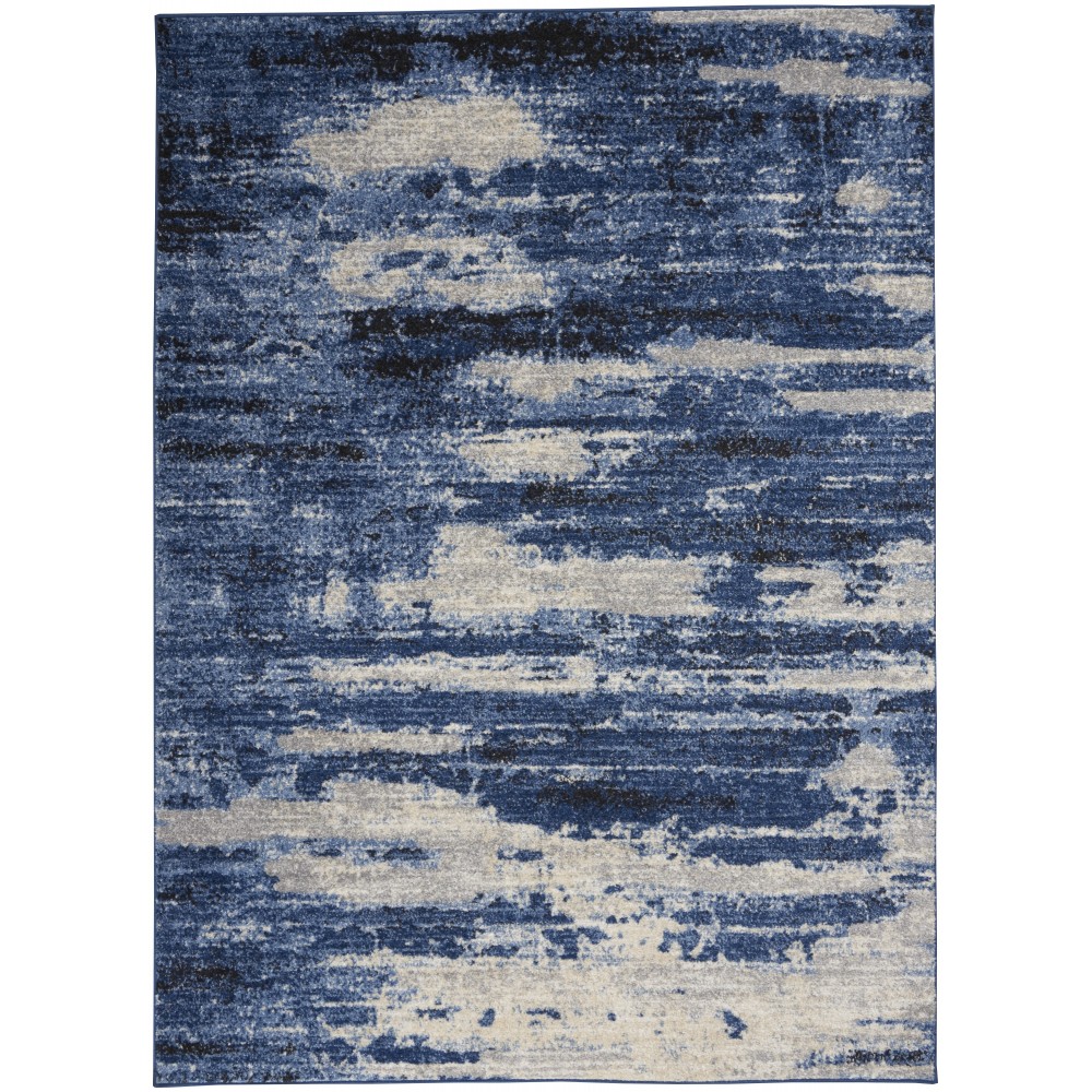 Calvin Klein River Flow RFV01 Area Rug, Blue/Grey, 5'3" x 7'3"